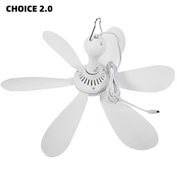 WhisperQuiet 6 - Blade USB Hanging Fan for Camping and Outdoor Adventures (No Remote)