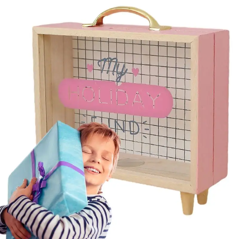 

Money Saving Box Large Large-Capacity Saving Cash Container Box Clear Coin Bank Jar Money Safe For Cash Saving With Transparent