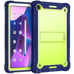 Heavy Duty Armor Stand Tablet Case Cover for M10 3rd Gen 2022 (Navy Blue Aqua)