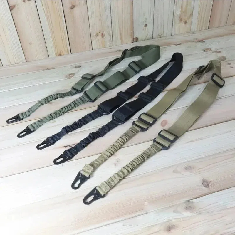 1-3pcs Tactical Two Points Sling Bungee Shoulder Strap Durable Rifle Belt Heavy Duty Sling for Outdoor Hunting Sports Accessorie
