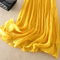 100% Real Silk Summer Dress Women Elegant Red Dresses For Women Clothing Office Lady Holiday Beach Dress Vestido De Mujer Zm274 - Image 6