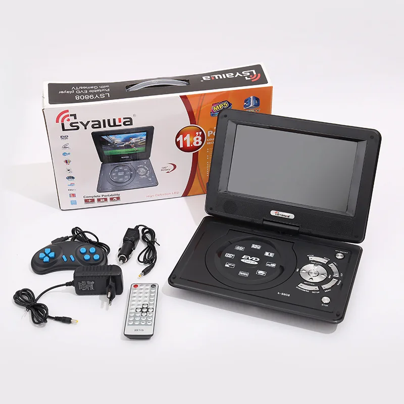 9.5インチ ツインモニター ポータブルDVDプレーヤー 極美品 ゲーム付き