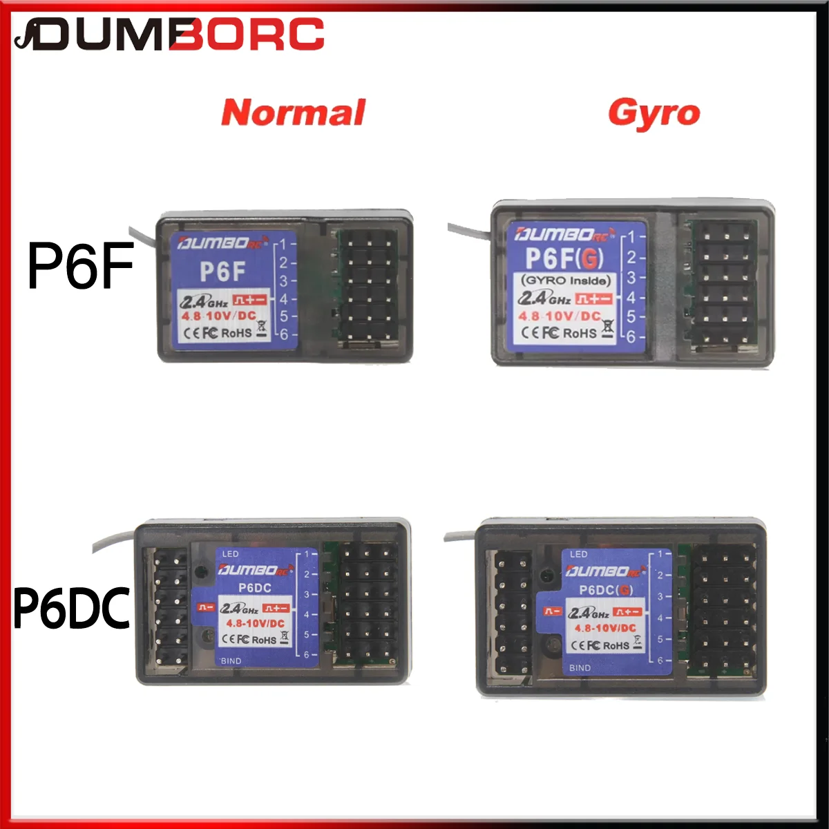 DumboRC X6 X4 X5 2.4G 6CH 송신기(P6FG 자이로 P6F 수신기 ..