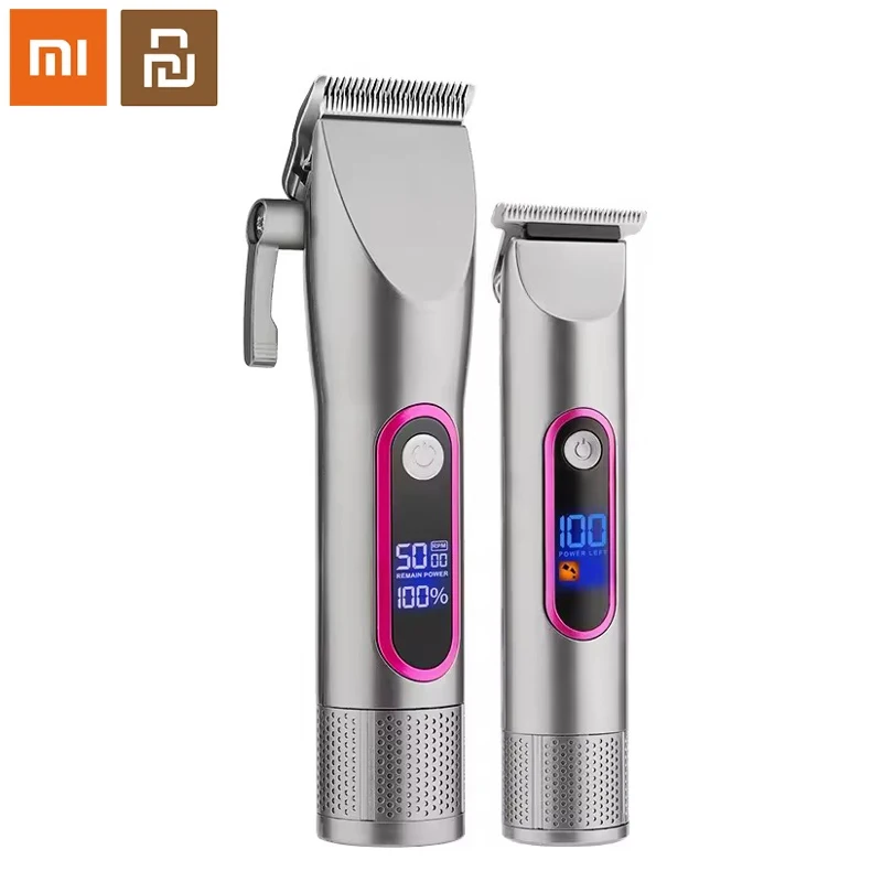 xiaomi-youpin-hair-trimmer-682-rechargeable-low-noise-professional-barber-salon-hair-cutting-clipper-trimmer-2-pieces-set