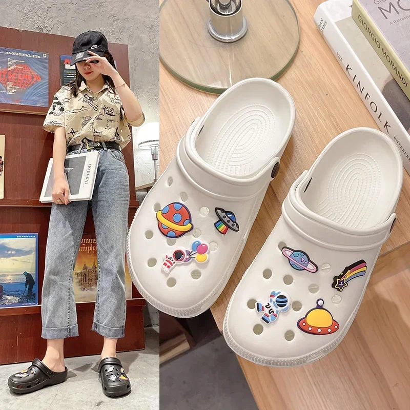 2023 neue Sommer Frauen Wasserdichte Hausschuhe Sommer Im Freien Frauen Rutschen Weiche Sohle Garten Schuhe Indoor Klassische Pflege Clogs Sandale – Detail 15