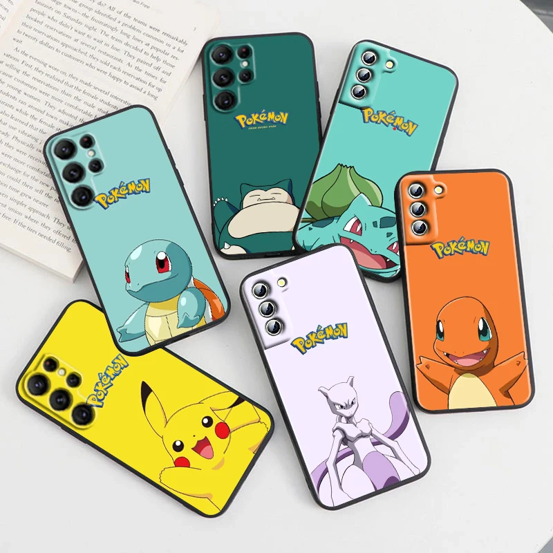 

Pokemon Elves Cute For Samsung Galaxy S23 S22 S21 S20 Ultra Plus Pro S10 S9 S8 S7 4G 5G Silicone Soft Black Phone Case Fundas