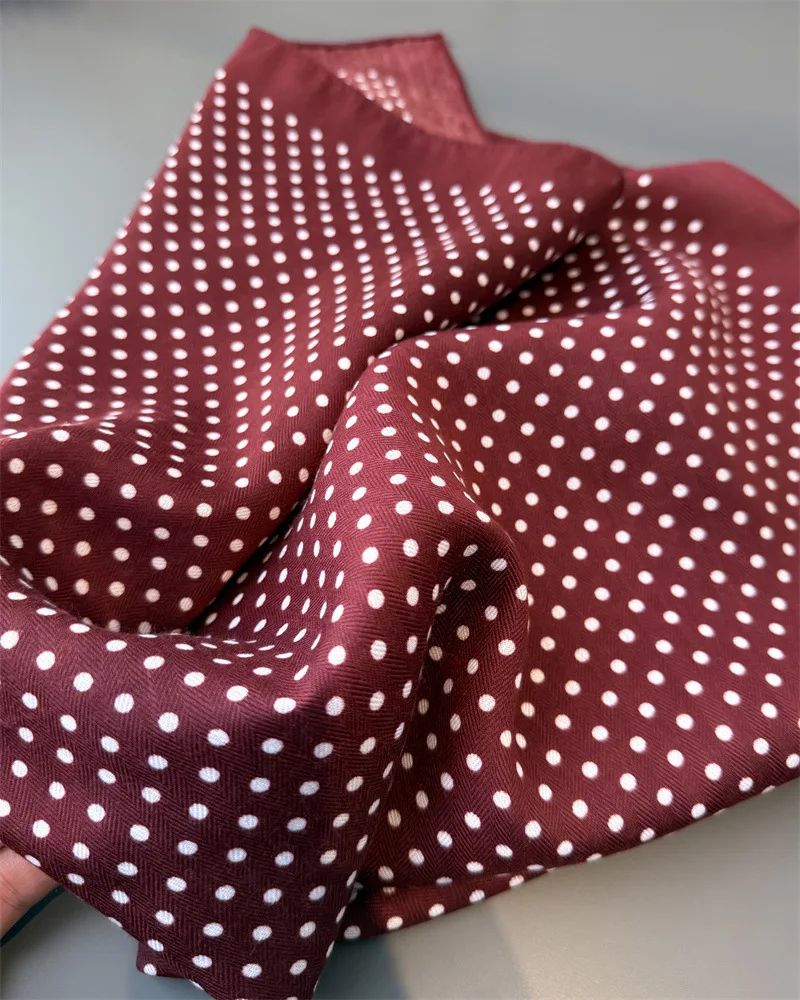 65*65cm Mode Polka Dot Kopf Schal Frauen Baumwolle Fühlen Hijab Frühling Herbst Wraps Platz Foulard Bandana Halstuch kopftuch – Detail 11
