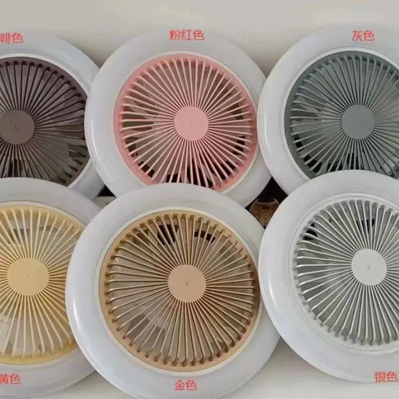 Hot Fan Light Remote Control LED Lights E27/B22 Bedroom Study Dormitory Fan Light Ceiling Chandelier Mini Small