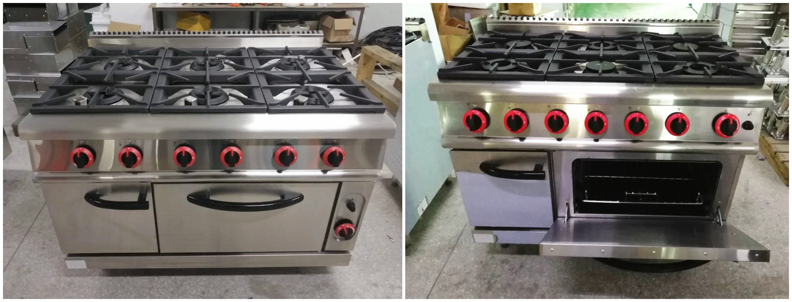 Steel Industrial 2 3 Deck Layers 4 6 12 Trays Commercial Kitchen Gas Electric Pizza Use Baking Cake Bread Bakery Oven Equipment