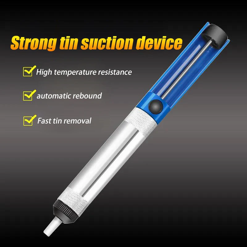 Aluminum Metal Desoldering Pump Suction Tin Gun Soldering Sucker Pen Removal Vacuum Soldering Iron Desolder Hand Welding Tools pink welding helmet