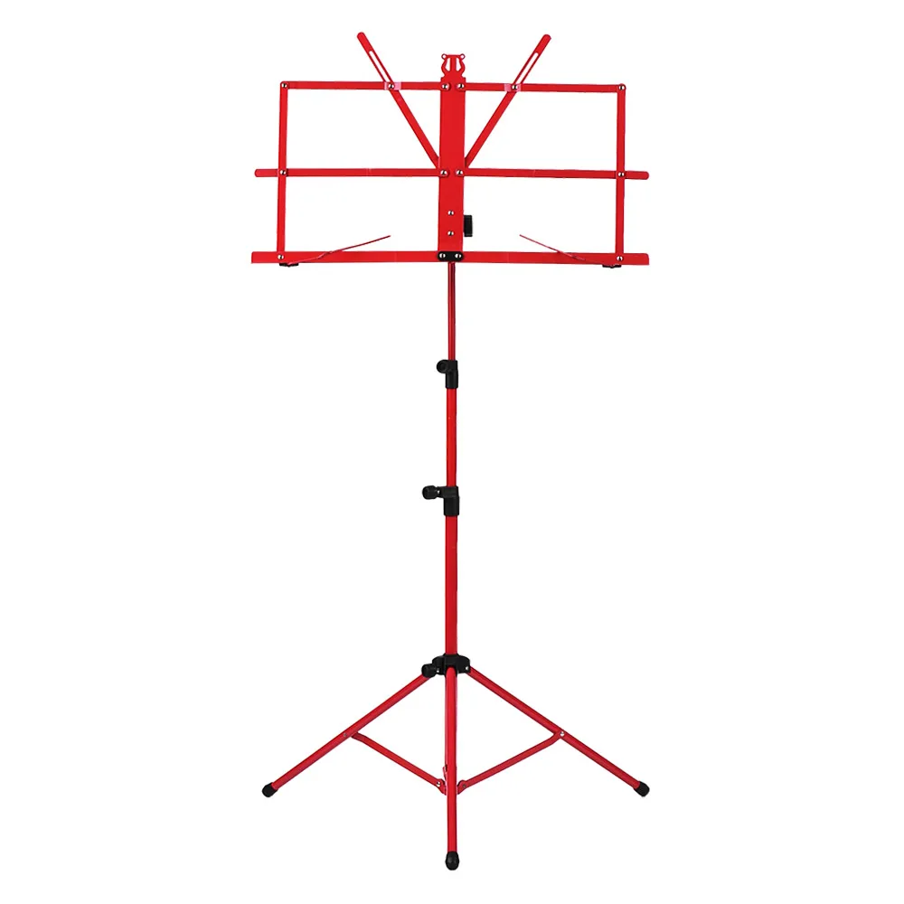 

Складная Музыкальная подставка для штатива, металлическая подставка, держатель с водонепроницаемой сумкой для переноски, запчасти для гитары и аксессуары (красный)