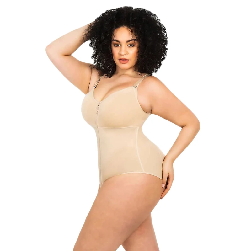 Body Shaper with Bra Fajas Colombianas Butt Lifter Tummy Control Bodysuit  Fit Everyday Front Zip Sculpting Shapewear Panty