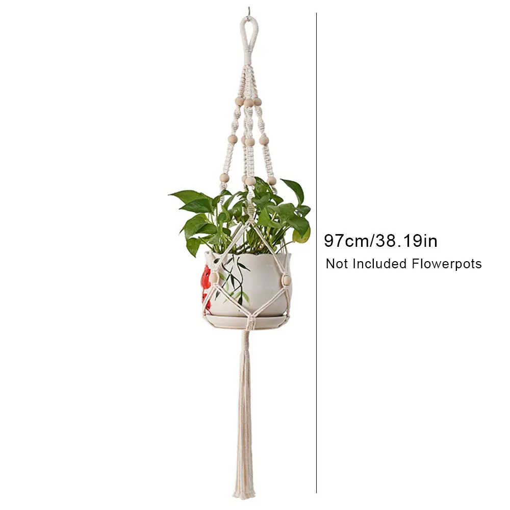 ตัวเลือกสินค้า ตะกร้าผ้าฝ้าย Boho ตกแต่งบ้าน Handmade Macrame