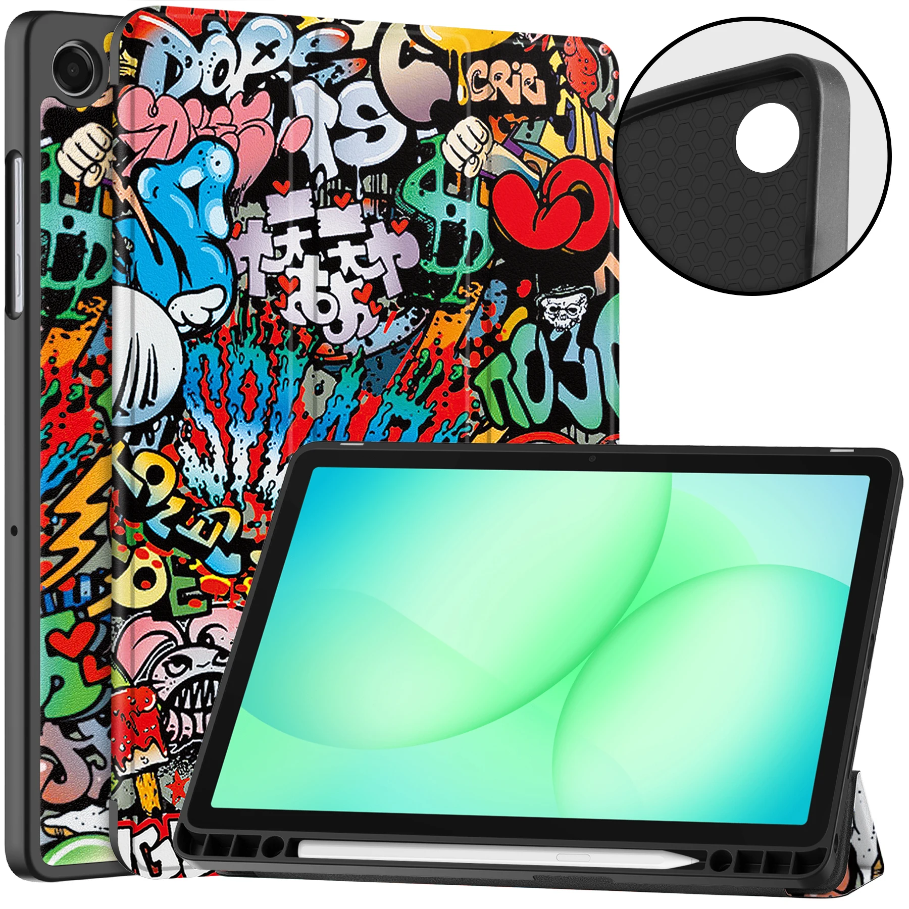 Premium Leather Magnetic Case with Pen Slot