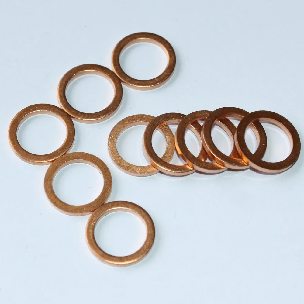 10PCS/Pack 22x30x2mm Copper Washer Solid Gasket Sump Oil Seal 10PCS/Pack  4x10x2mm Copper Washer Solid 10PCS/Pack 12x16x2mm Copper Washer Solid Gasket Sump Oil Seal