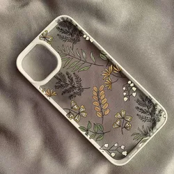 Luxury Leaf Pattern Clear Phone Case Cover - Galaxy S20 FE (4)