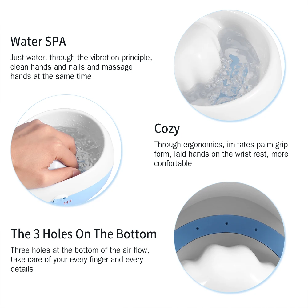 Dead Skin Softening Bowl Hand Spa Bowl Nail Bubble Massage Spa Bowl Nail Polish Remover Dead Skin Softening Manicure Tool