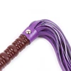 59CM PU Leather Bull Whip Custom Horse Whip with Wrist Strap，Riding Crop Party Flogger Horse Riding Whip 4