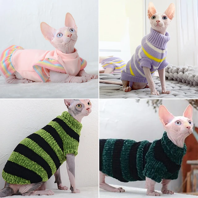  Sphynx Cat Clothes Super Soft Winter Warm Turtleneck