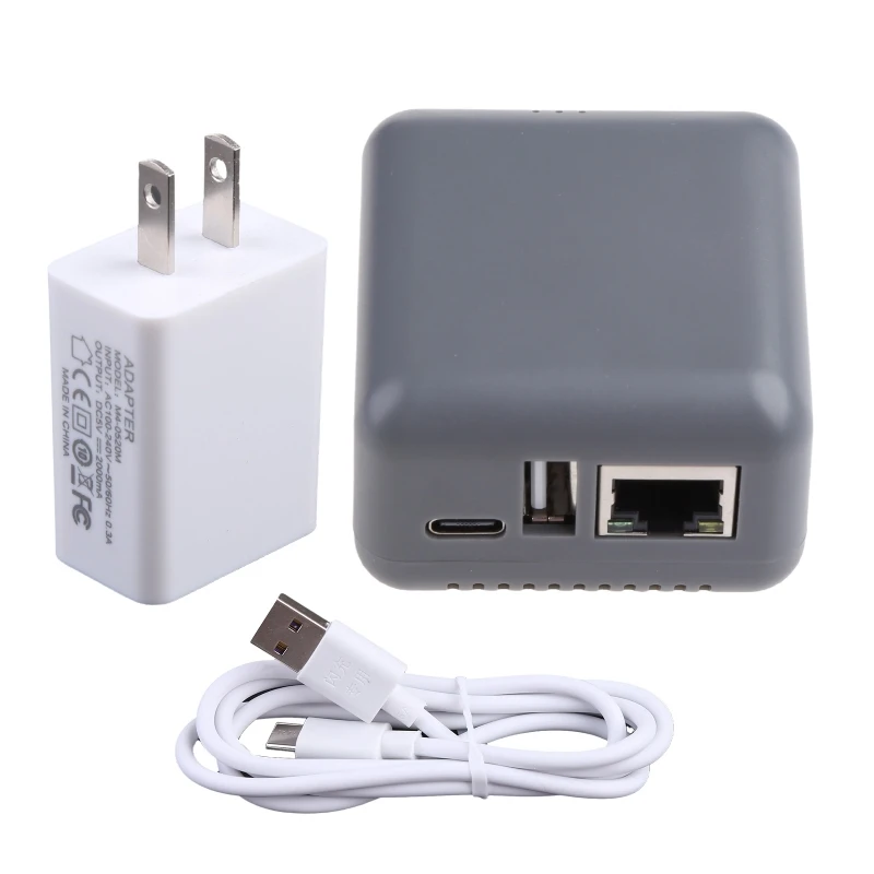 Adaptador de Rede Ethernet Print sem Fio bt Servidor de Impressão Portas Usb 4.0 Velocidade 10 2.0 100 Porta Lan - Imagem 6