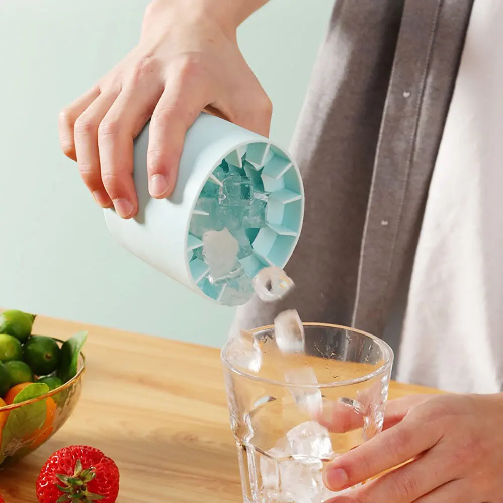 Silicone World DIY Ice Bucket Cup Mold Ice Cubes Tray Food Grade Quickly Freeze Maker Bucket Whiskey Beer ice mold