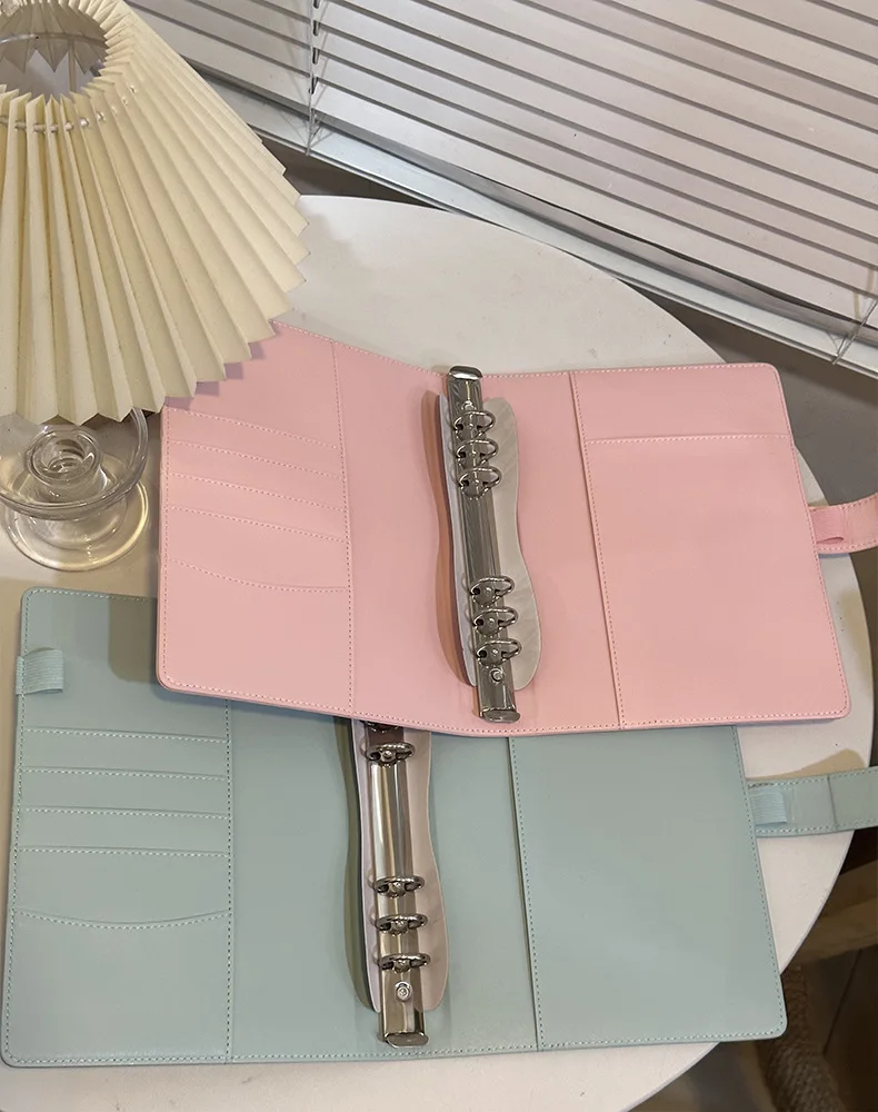 A6/A5 Macaroon 18 Colors PU Leather DIY Binder Photocards Collect Book Diary Agenda Planner Cover Album Stationery