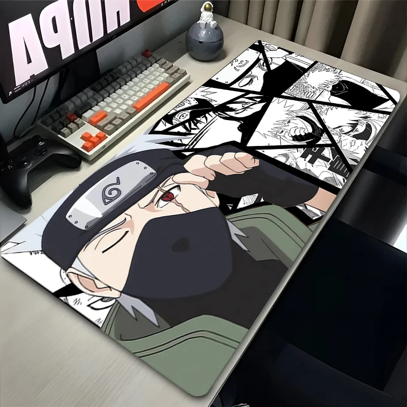 Japan Anime Red Eyes Mousepad XL Non Slip Keyboard Rug PC K-Kakashi Gamer Cabinet Hatake Mouse Pad Laptop N-narutoS New Desk Mat 6