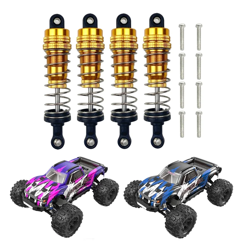 HFES 4Pcs 금속 충격 흡수 장치 MJX H16 16207 16208 16209 16210 1/16 RC 자동차 업그레이드 부품 3