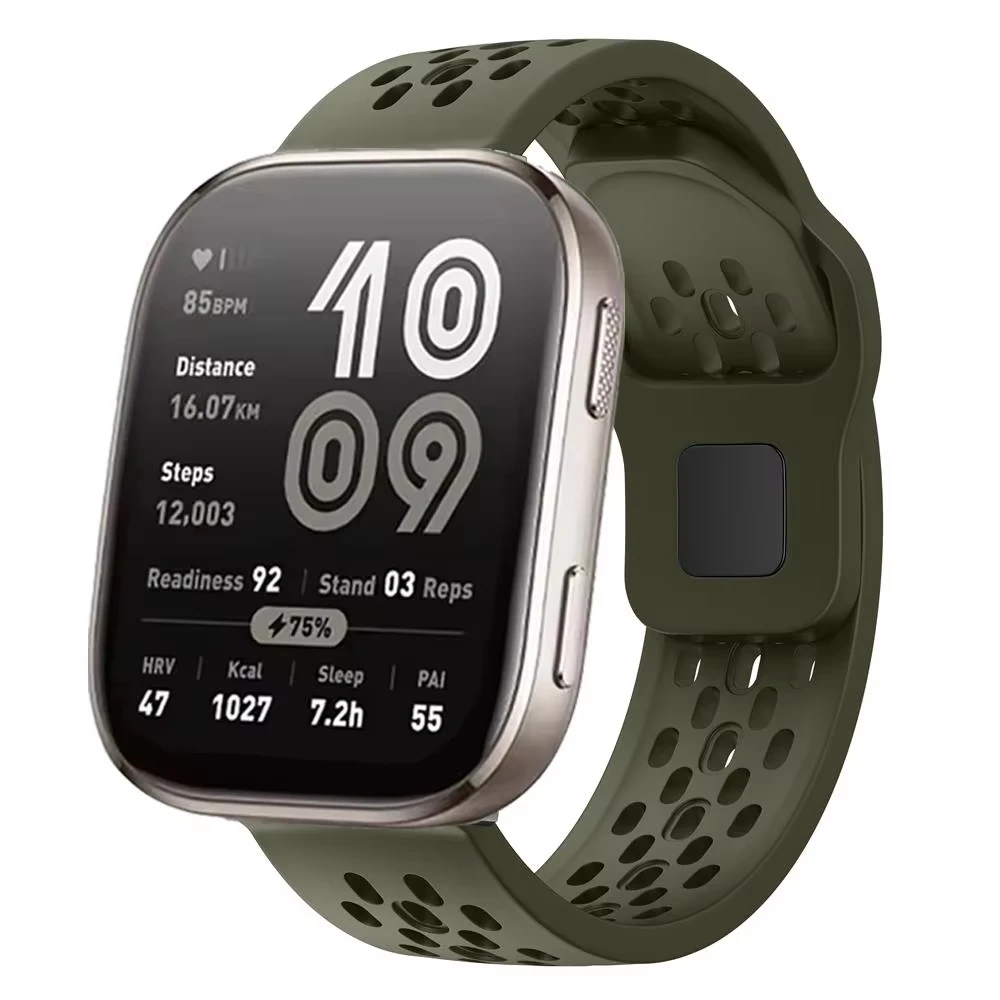 Breathable Silicone Sport Watch Band - 22mm Watch Strap