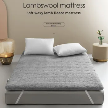 Student dormitory foldable thickened warm lamb velvet tatami mattress winter floor bunk bed mattress Home Double mattress