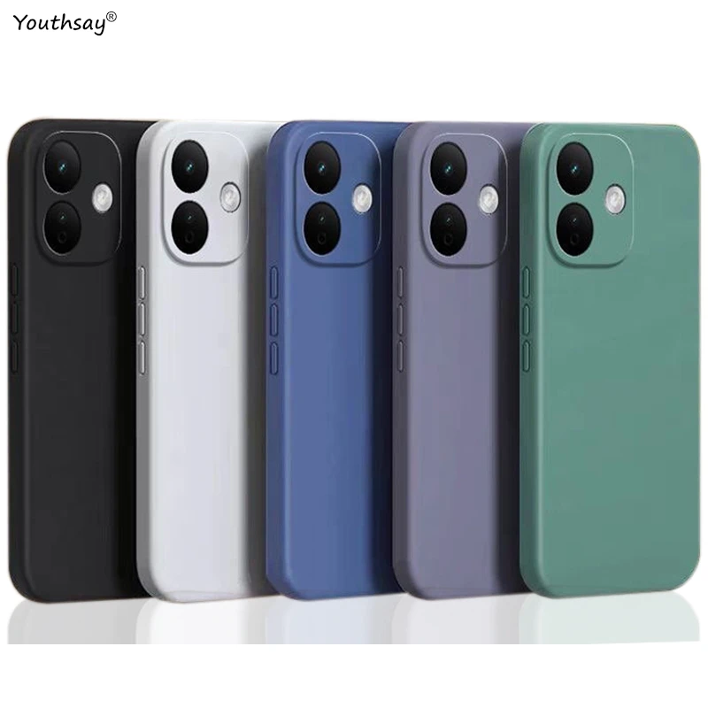 Liquid Silicone Soft TPU Phone Bumper Case Cover - Original Coque