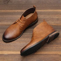 Retro Men Ankle boots Brand Plus Size Desert Boots Comfortable Leather Boots For Men