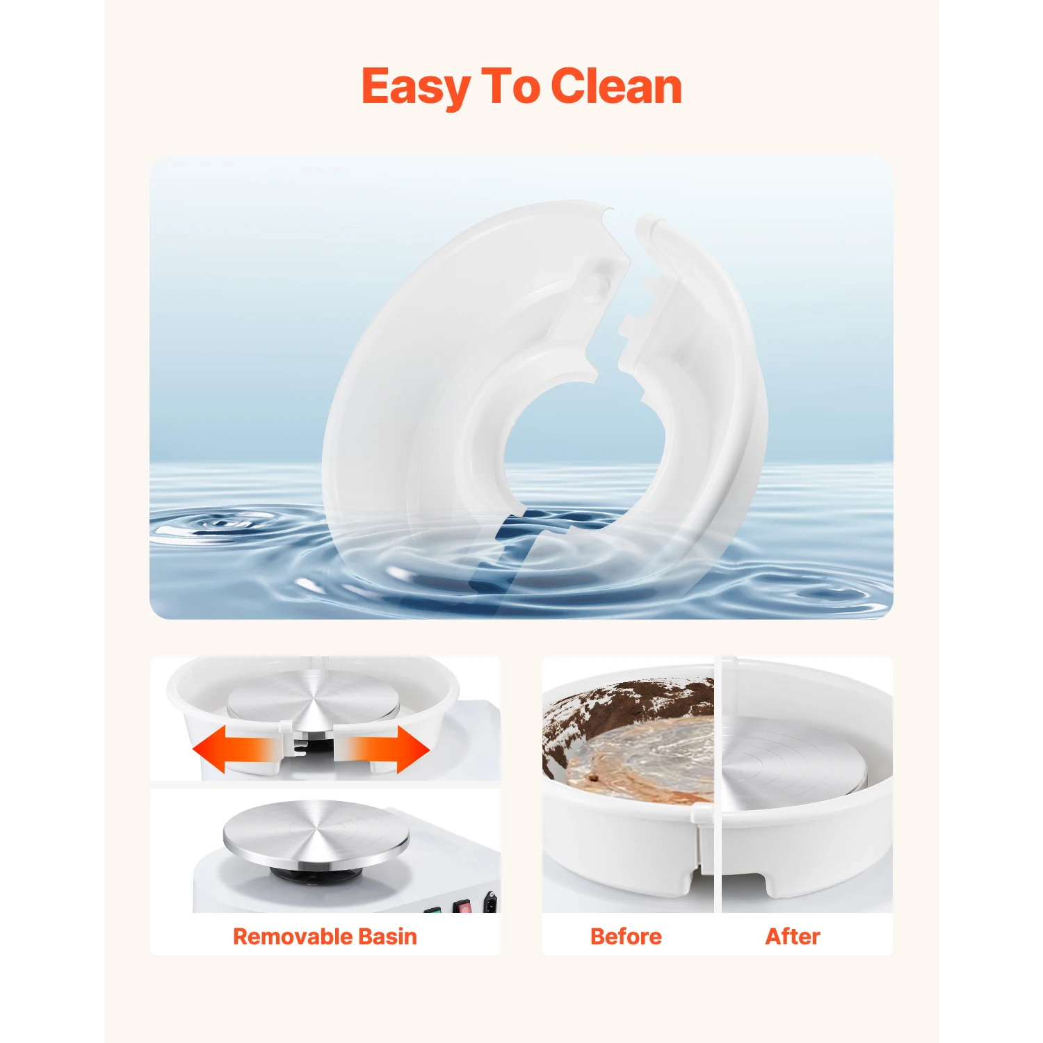 Ceramic Pottery Wheel Machine 60-300 RPM