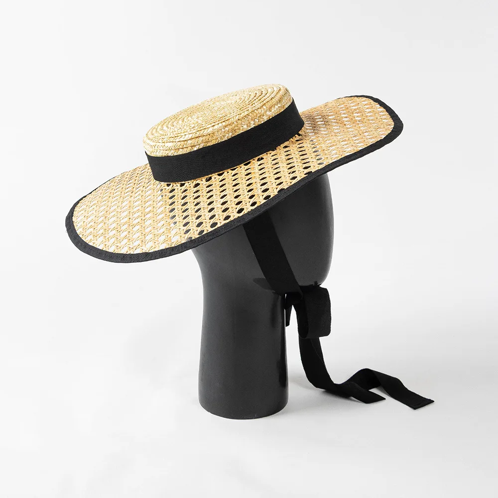 

202301-hh6072 chic dropshipping fashion summer natural straw Bamboo weaving Low crown leisure lady fedoras cap women hat