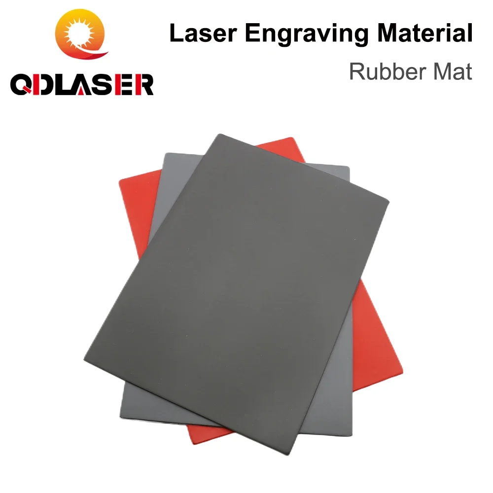 QDLASER Rubber Mat Laser DIY Engraving Materials for Laser Engraving Marking Machine The Rubber DIY Printing Materials