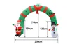 Huge Lighted Christmas Inflatable Archway Inflatable Santa Claus Snowman Arch Outdoor Holiday Decorations Built-in Led Lights 2