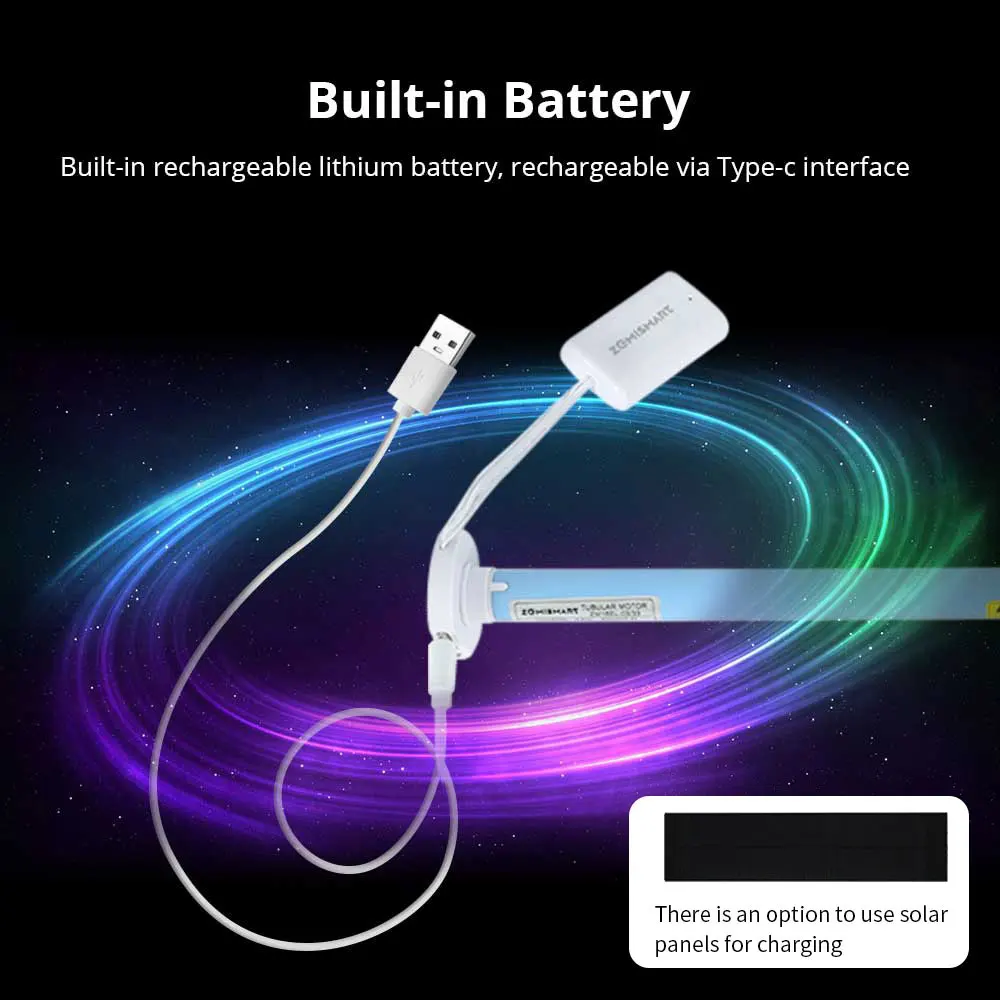 badmamajamaページ Zemismart Zigbee Rechargeable Roller Blinds Motor Work with