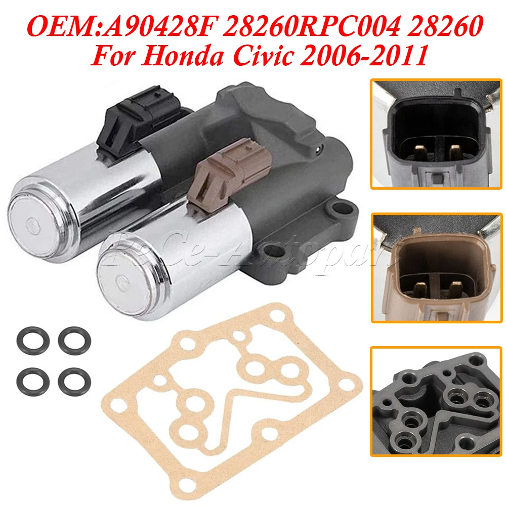 

For Honda Civic 2006-2011 28260-RPC-004 Transmission Dual Linear Solenoid Gasket A90428F 28260RPC004 28260 RPC 004