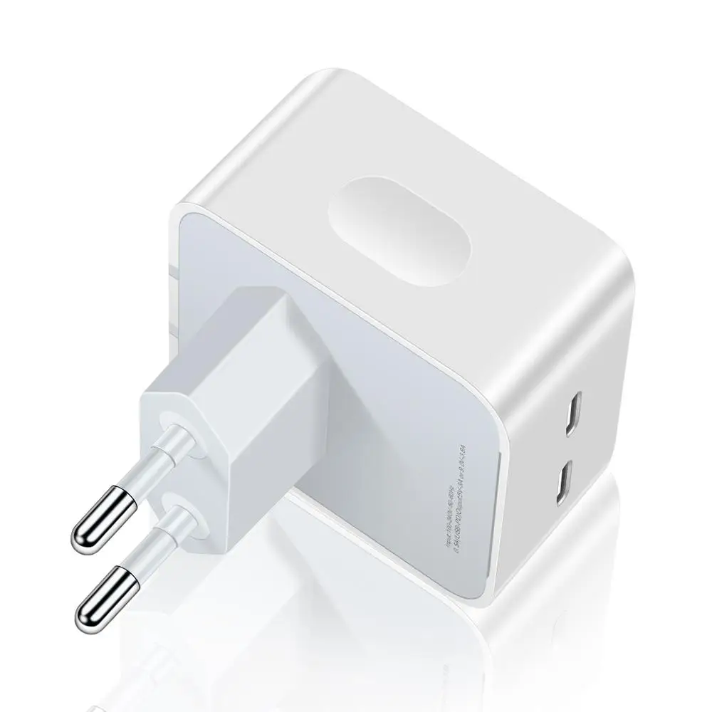 Фото Зарядное устройство складное с двумя USB-портами, 40 Вт, Тип C №2