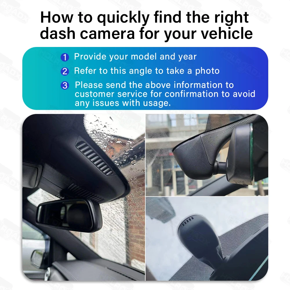 HOLROADX 4K Dashcam Kabellos für Toyota RAV4 XA50 Hybrid Prime Venza Gen5 XA40 (2017-2025) Venza/Harrier, Suzuki Across – Detail 3