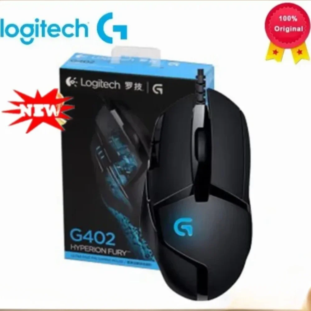 Logitech (G) G402 유선 USB 게이밍 마우스(호흡 조명 포함) 마우스 게이머용 4000DPI 경쟁 게이밍 마우스 Logitech