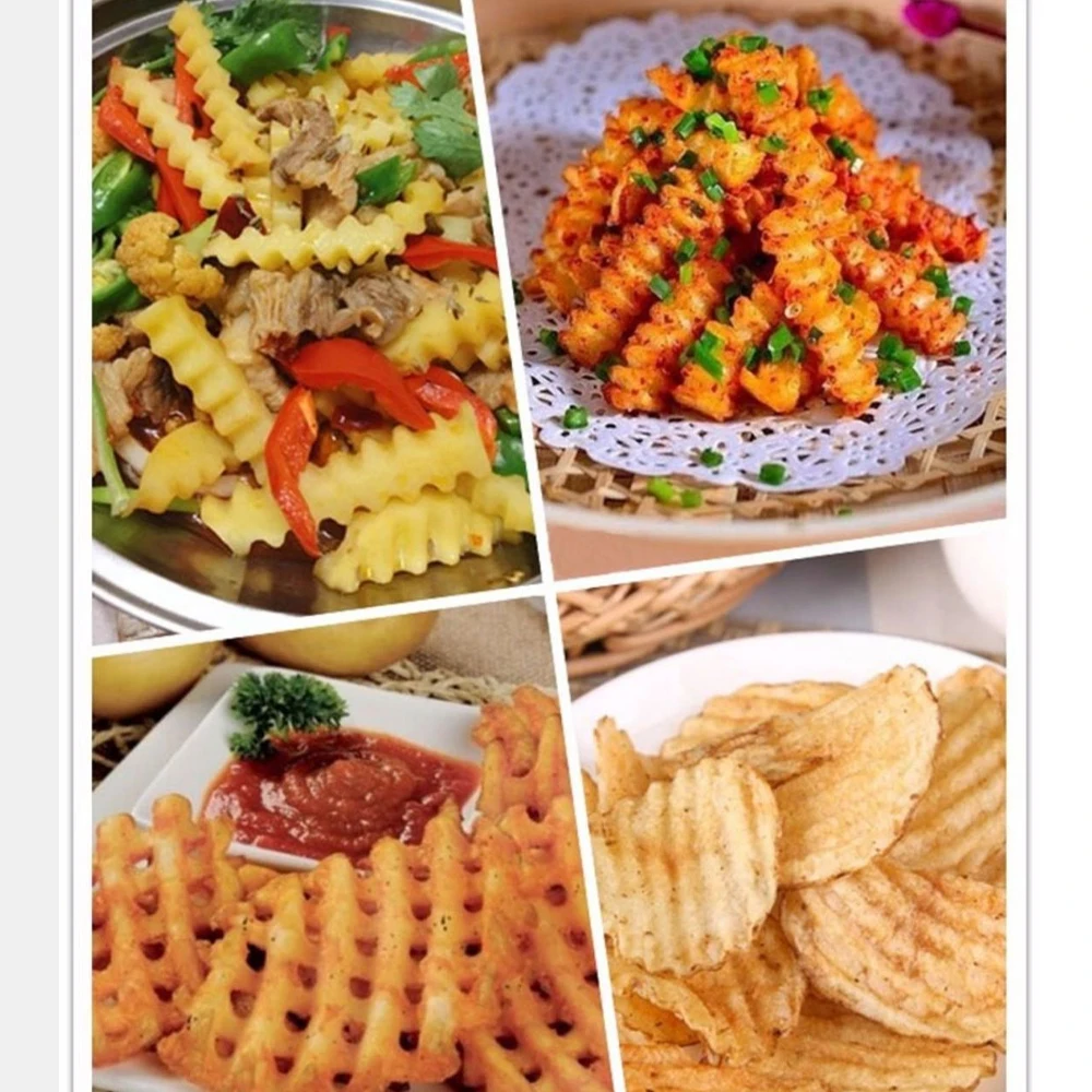 Potato Cutter Chips French Fry Maker Peeler Cut Dough Fruit Vegetable Kitchen Accessories Tool Knife Chopper Crinkle Wavy Slicer fruit slicer vegetable slicer crinkle cutter vegetable cutter potato slicer apple slicer apple cutter potato chip maker potato cutter food slicer