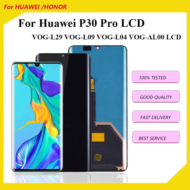 Per Huawei P30 Pro Display Lcd Touch Screen Vog-L29 Vog-L09 Vog-L04 Lcd Digitizer Assembly Per P30 Pro Display Sostituire