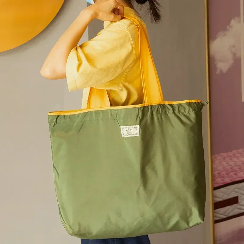 Acheter Sac de courses réutilisable unisexe imprimé, 1 pièce, sacs de courses pliables, écologiques, en Polyester, transport d'épicerie écologique