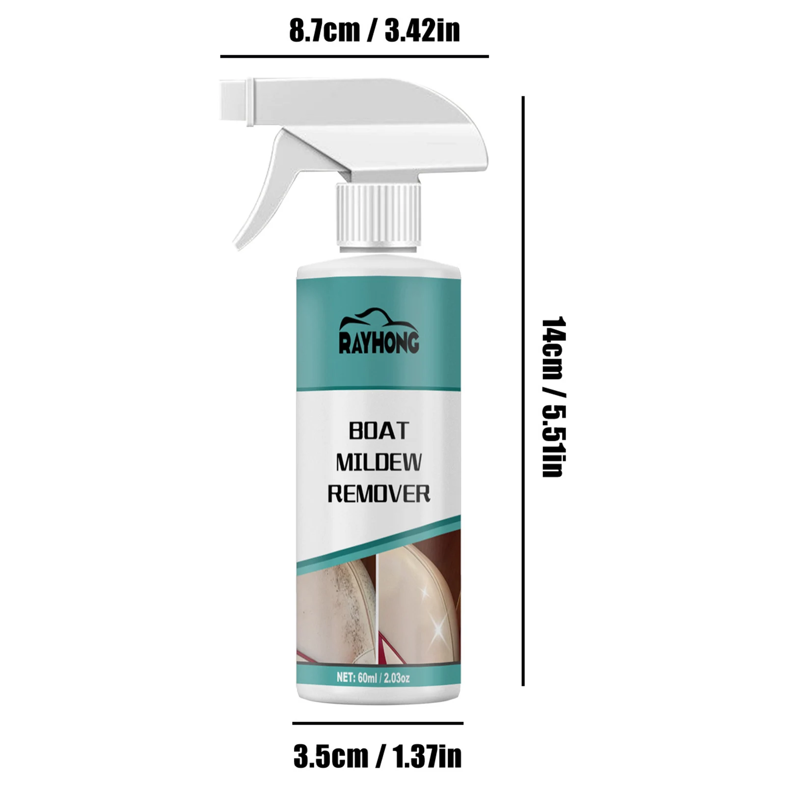 Car Mold Remover Long-lasting Effect Mold Spray Long-lasting Effect Stain Remover Spray Environmental Safe Car Interior Cleaner