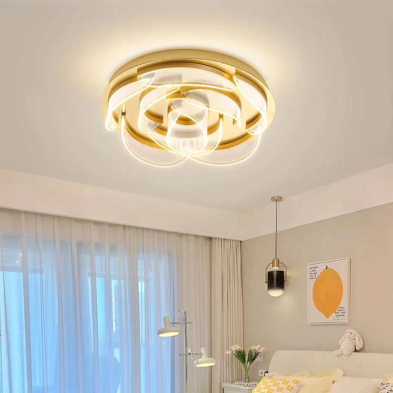 Lampadari moderni e minimalisti per soggiorno atmosfera Led lampada da soffitto con montaggio a incasso lampadario in oro per sala ristorante di lusso nordico