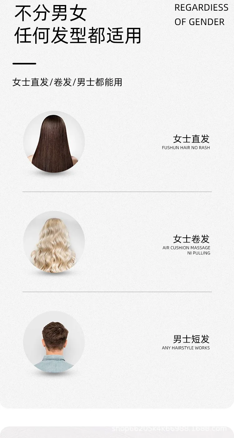 Description Picture 5 of itemBristle&Nylon Hair Brush Girls Hair Scalp Massage Comb Women Wet Curly Detangle Hair Brush for Salon Hairdressing Styling Tool