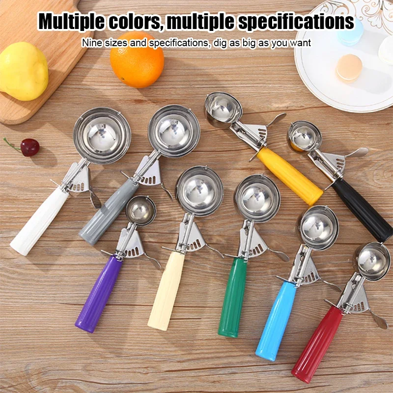Ice Cream Scoop Stainless Steel Ice Cream Spoons Digger Fruit Baller Scoop Maker Home Kitchen Accessories ice cream scoop