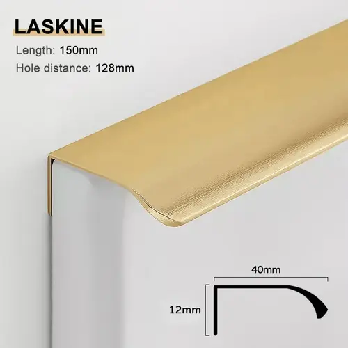 Gold Black Hidden Handles Long Kitchen Cabinet Pulls Drawer Knobs Aluminum Alloy Furniture Handles Cupboard Pulls Wardrobe Pulls - Image 27