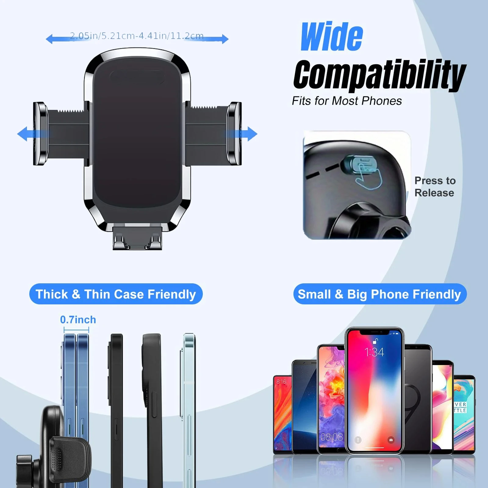 자동차 핸드폰 거치대, 컵홀더형 핸드폰 거치대 메모리 기능 360도 회전 ° 회전식 아이폰 차량용 핸드폰 거치대 조절 가능한 긴 목